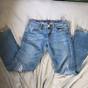 Straight leg jeans